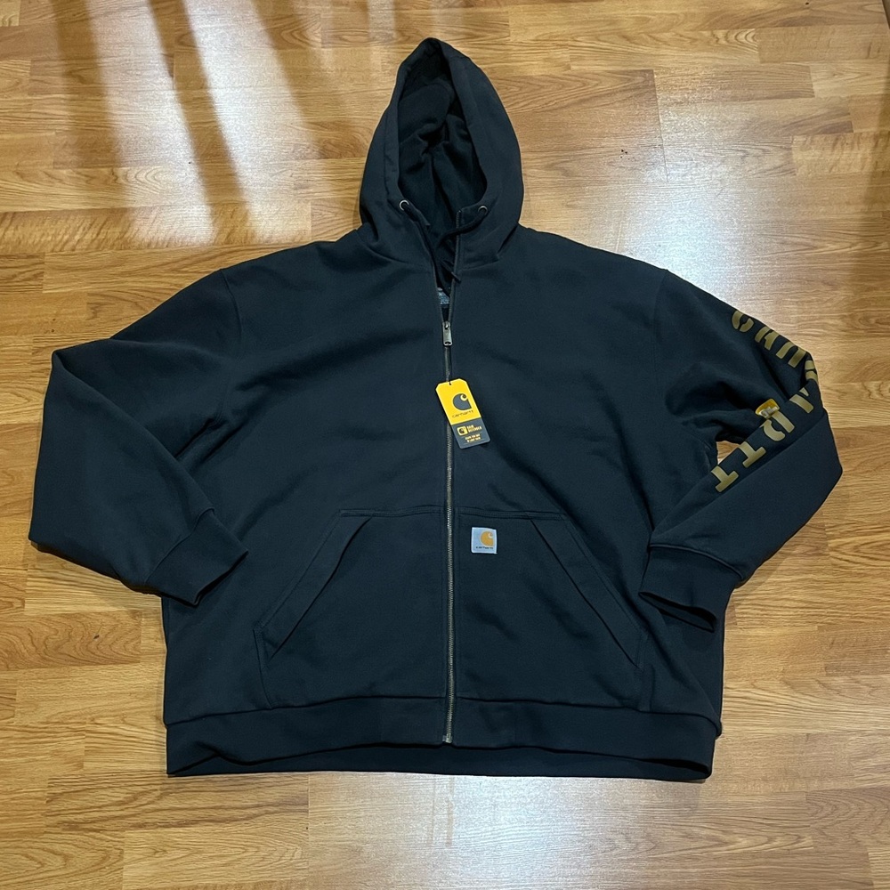 Carhartt Rain Defender Fleece Lined Graphic Full Zip Sweatshirt Mens Size: 2XL